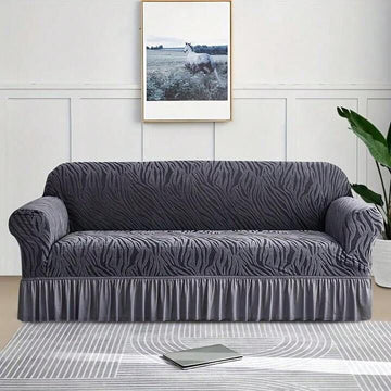 Zebra Sofa Cover - Grey