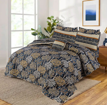 7 Pcs Quilted Comforter Set 2021