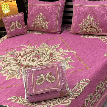Velvet Jacquard 4 Piece Bedsheet D-4
