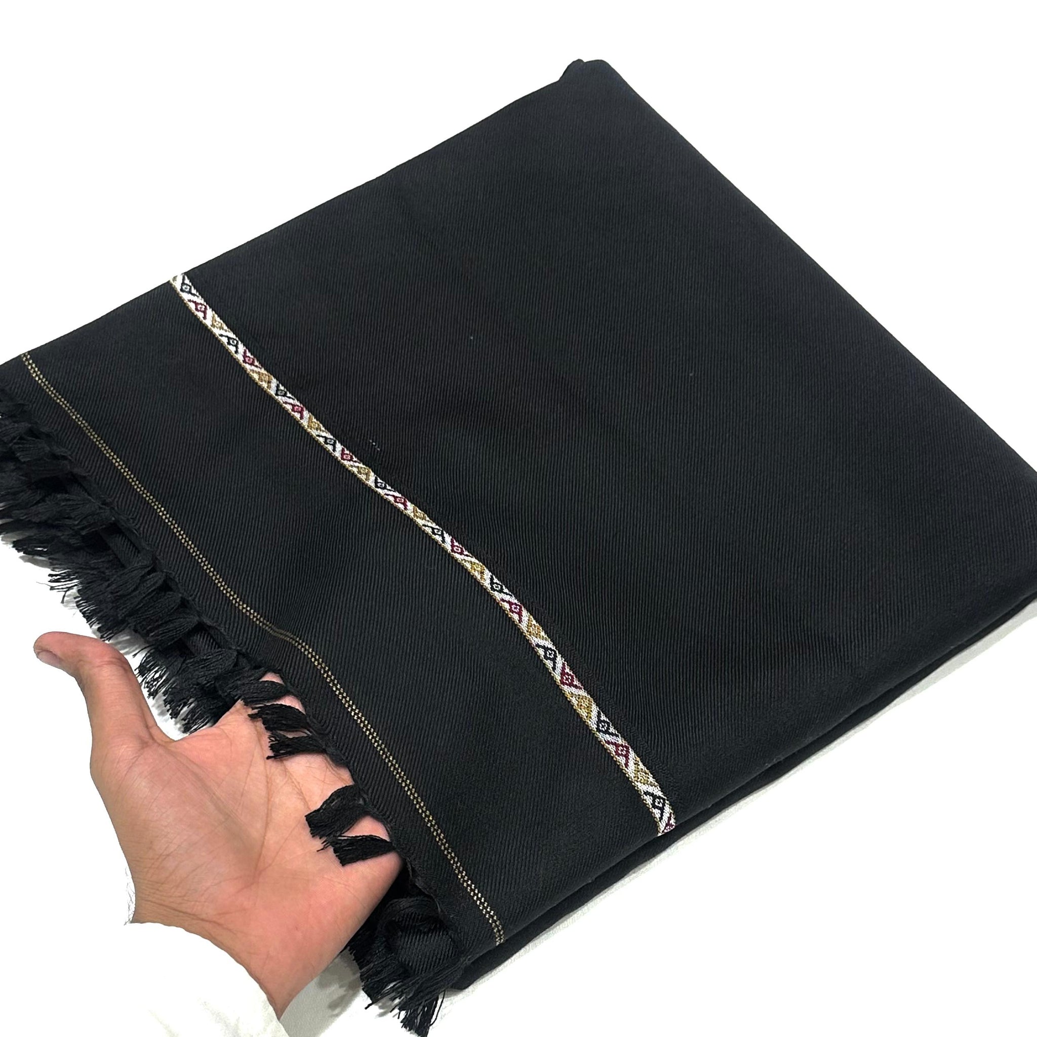 STUDIO6 SPECIAL BLACK Men's Winter Wool shawl