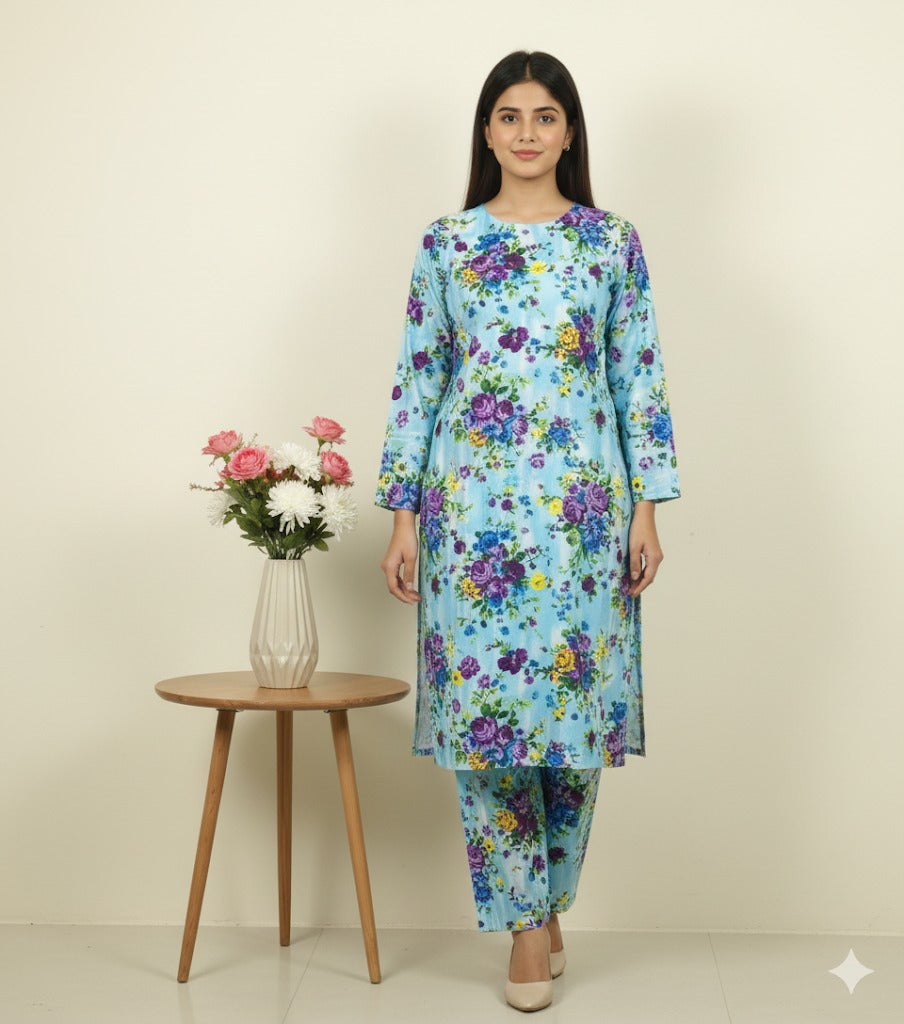 2pc Polo Cotton Unsititched suit -440