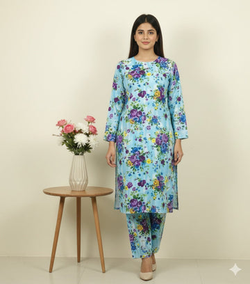 2pc Polo Cotton Unsititched suit -440