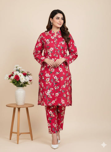 2pc Polo Cotton Unsititched suit -439