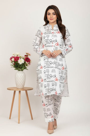 2pc Polo Cotton Unsititched suit -437