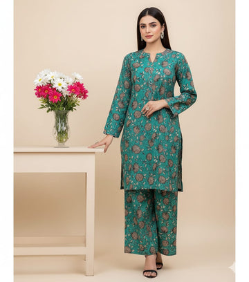 2pc Polo Cotton Unsititched suit -434