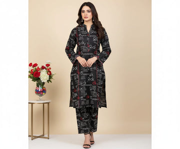 2pc Polo Cotton Unsititched suit -435