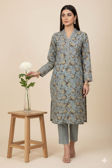 2pc Polo Cotton Unsititched suit -427