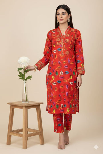 2pc Polo Cotton Unsititched suit -425