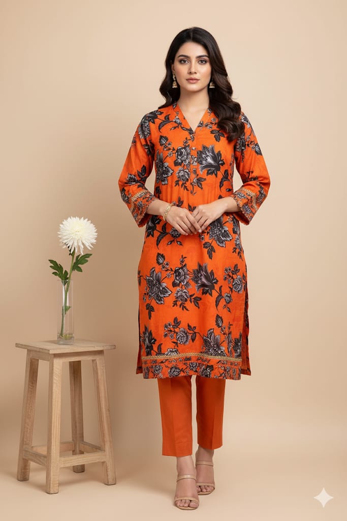 2pc Polo Cotton Unsititched suit -414