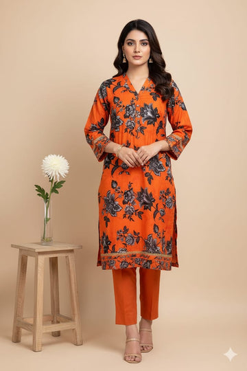 2pc Polo Cotton Unsititched suit -414