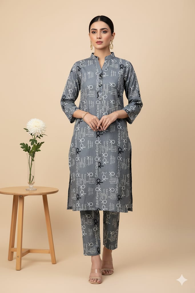 2pc Polo Cotton Unsititched suit -412