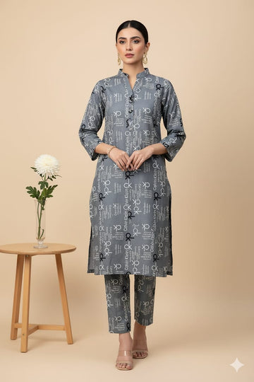 2pc Polo Cotton Unsititched suit -412