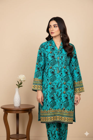 2pc Polo Cotton Unsititched suit -409