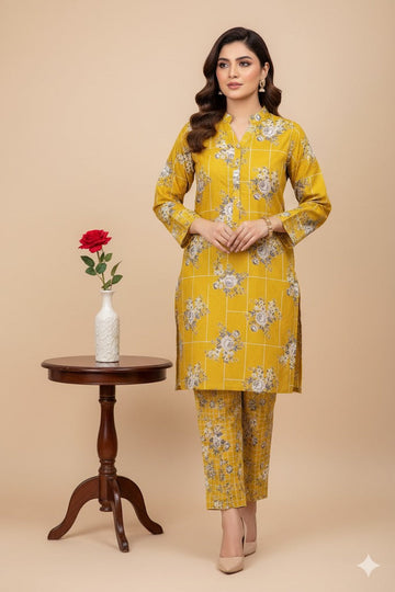2pc Polo Cotton Unsititched suit -405