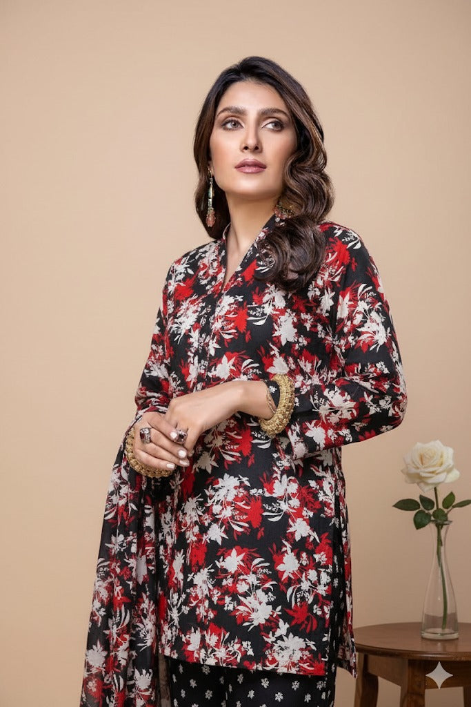 2pc Polo Cotton Unsititched suit -396