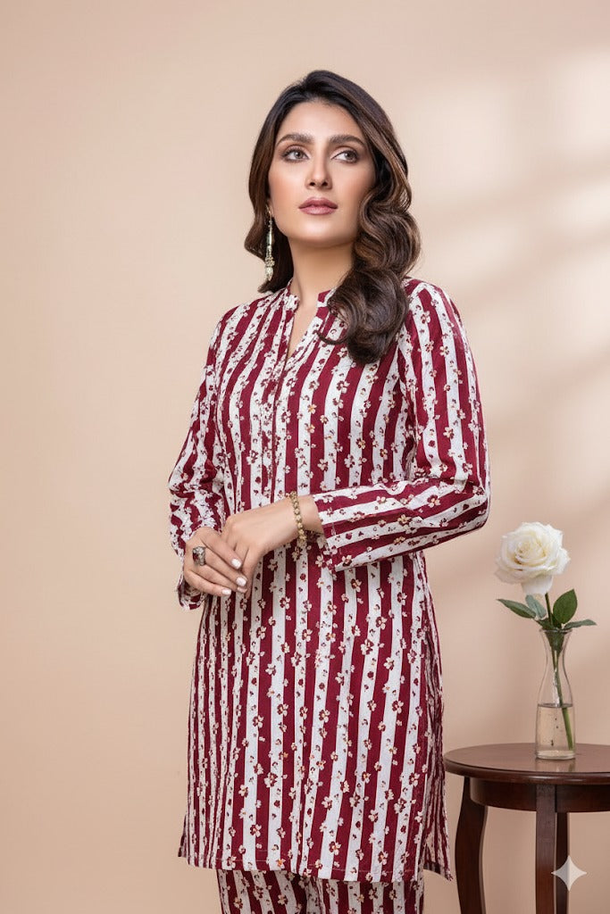 2pc Polo Cotton Unsititched suit -394