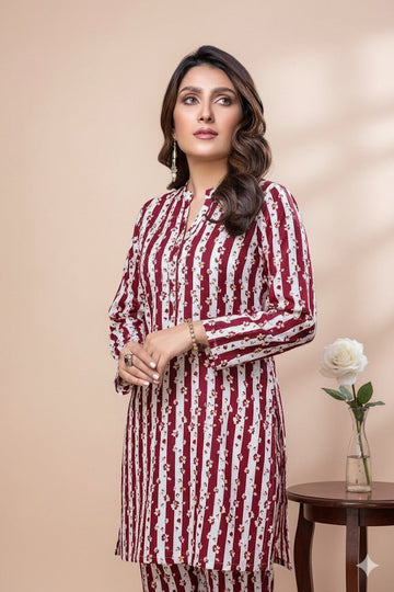 2pc Polo Cotton Unsititched suit -394