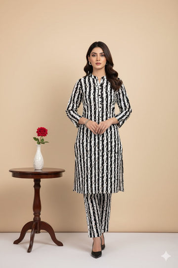 2pc Polo Cotton Unsititched suit -392