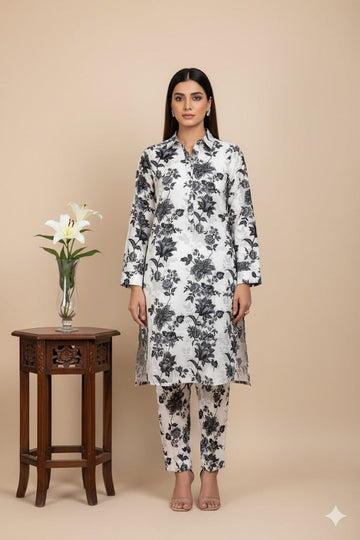2pc Polo Cotton Unsititched suit -389