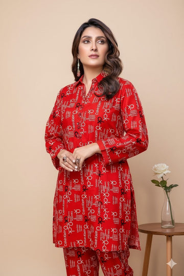 2pc Polo Cotton Unsititched suit -386