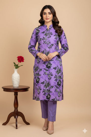 2pc Polo Cotton Unsititched suit -385
