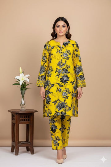 2pc Polo Cotton Unsititched suit -384